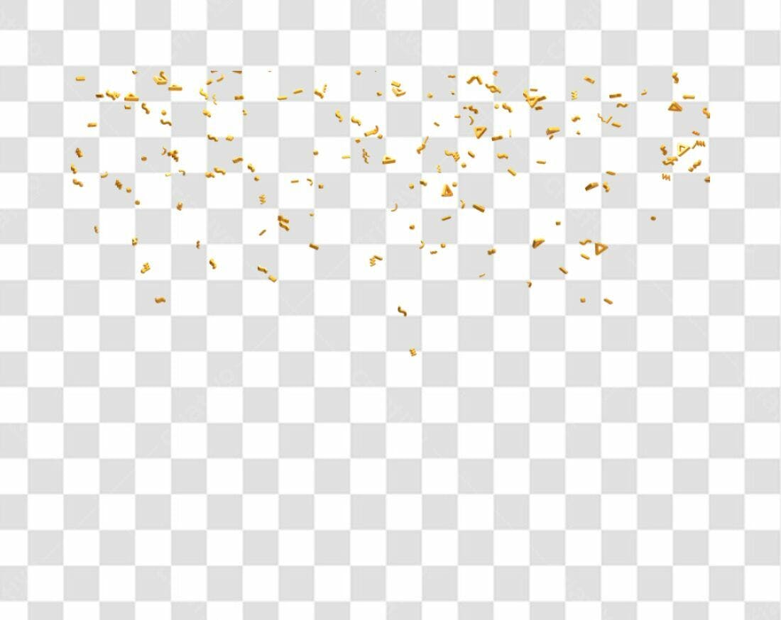 Decoração Confeito Dourado PNG com fundo transparente