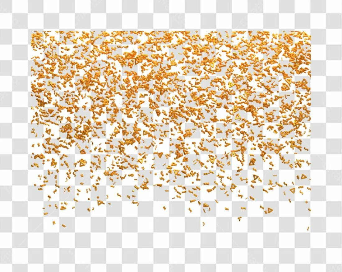 PNG Confeito Dourado Fundo Transparente