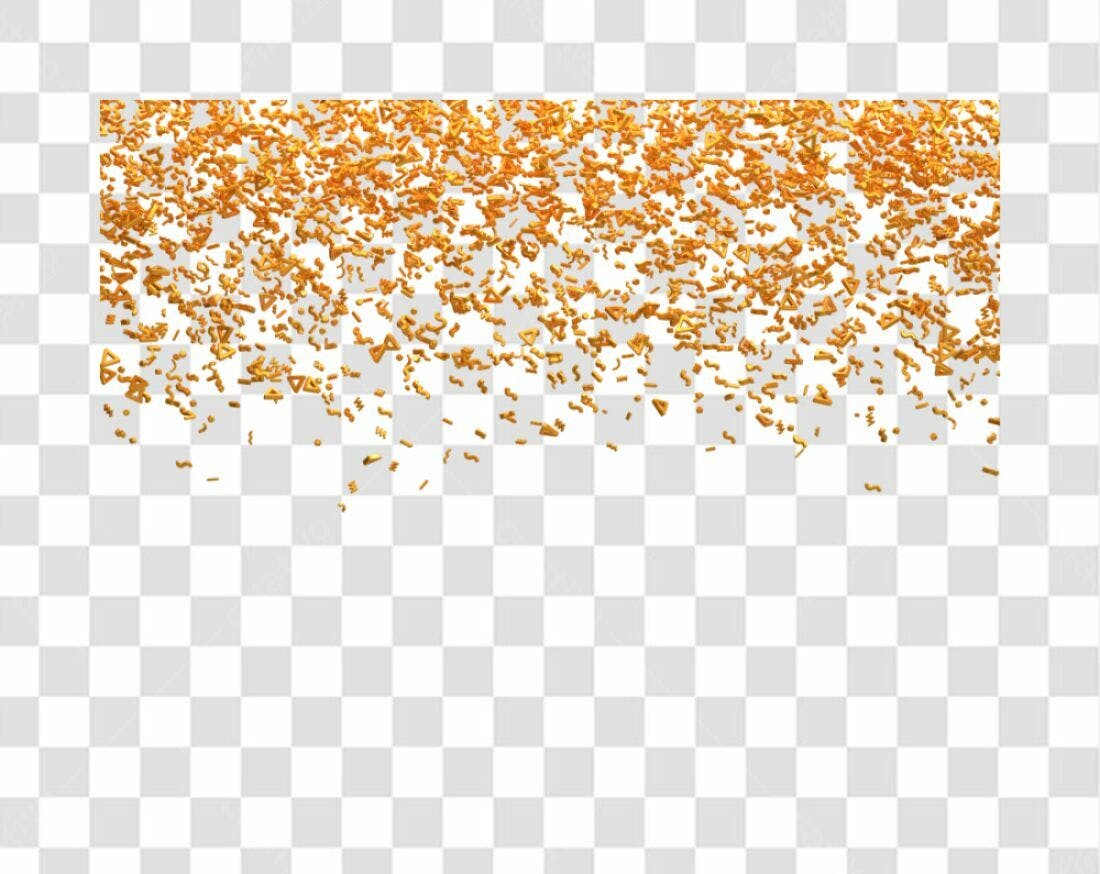 Banner de Convite Festa Dourada PNG com fundo transparente
