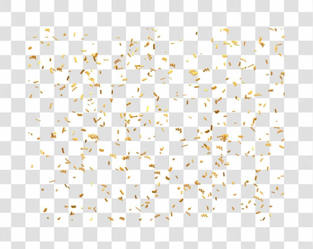 Decoração Confeito Ouro PNG com fundo transparente