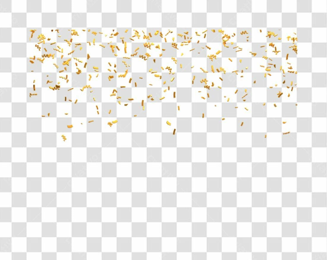 PNG Confeito Dourado para Festa com fundo transparente