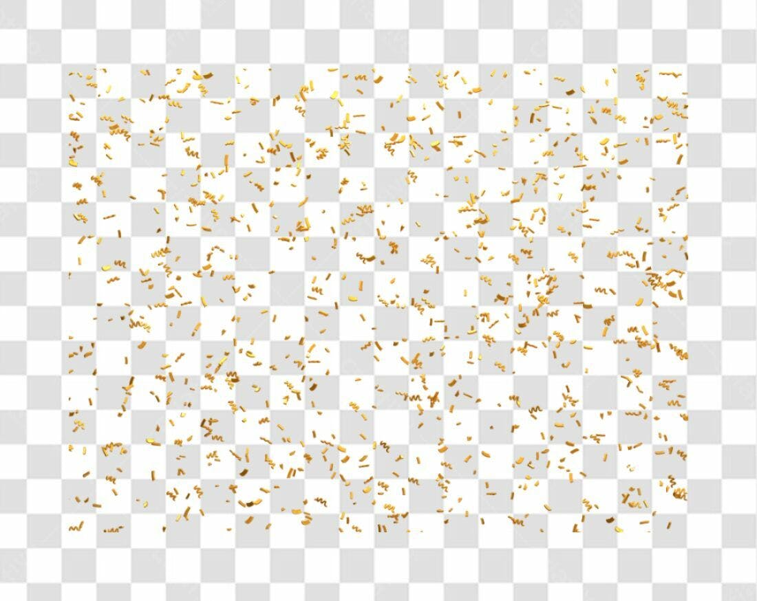 Decoração Confeito Dourado PNG com fundo transparente