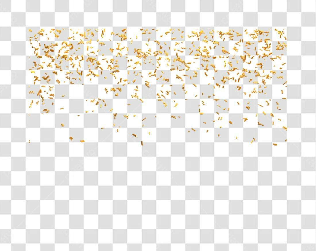 Decoração Confeito Dourado PNG com fundo transparente