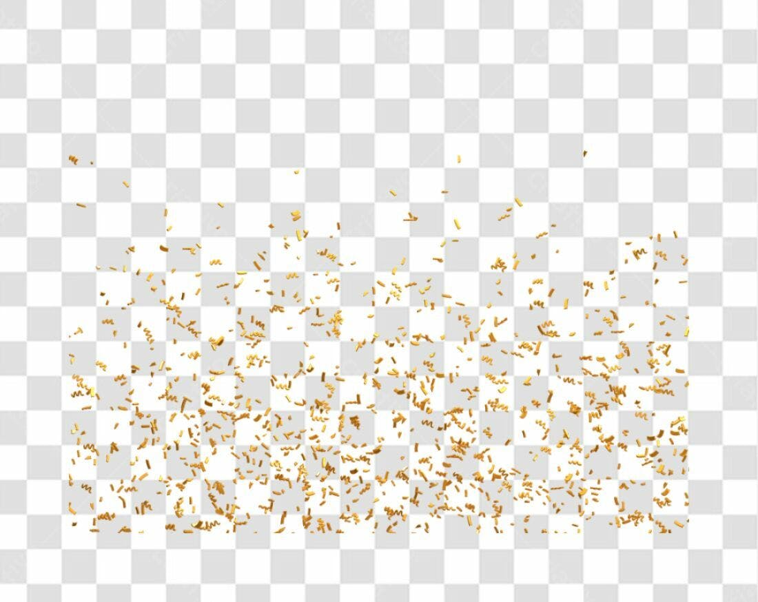 Decoração Confeito Dourado PNG com fundo transparente