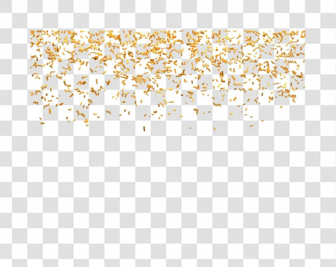 Decoração Confeito Dourado PNG com fundo transparente