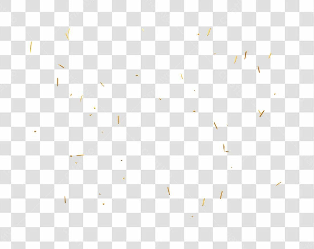 Confete dourado PNG com fundo transparente