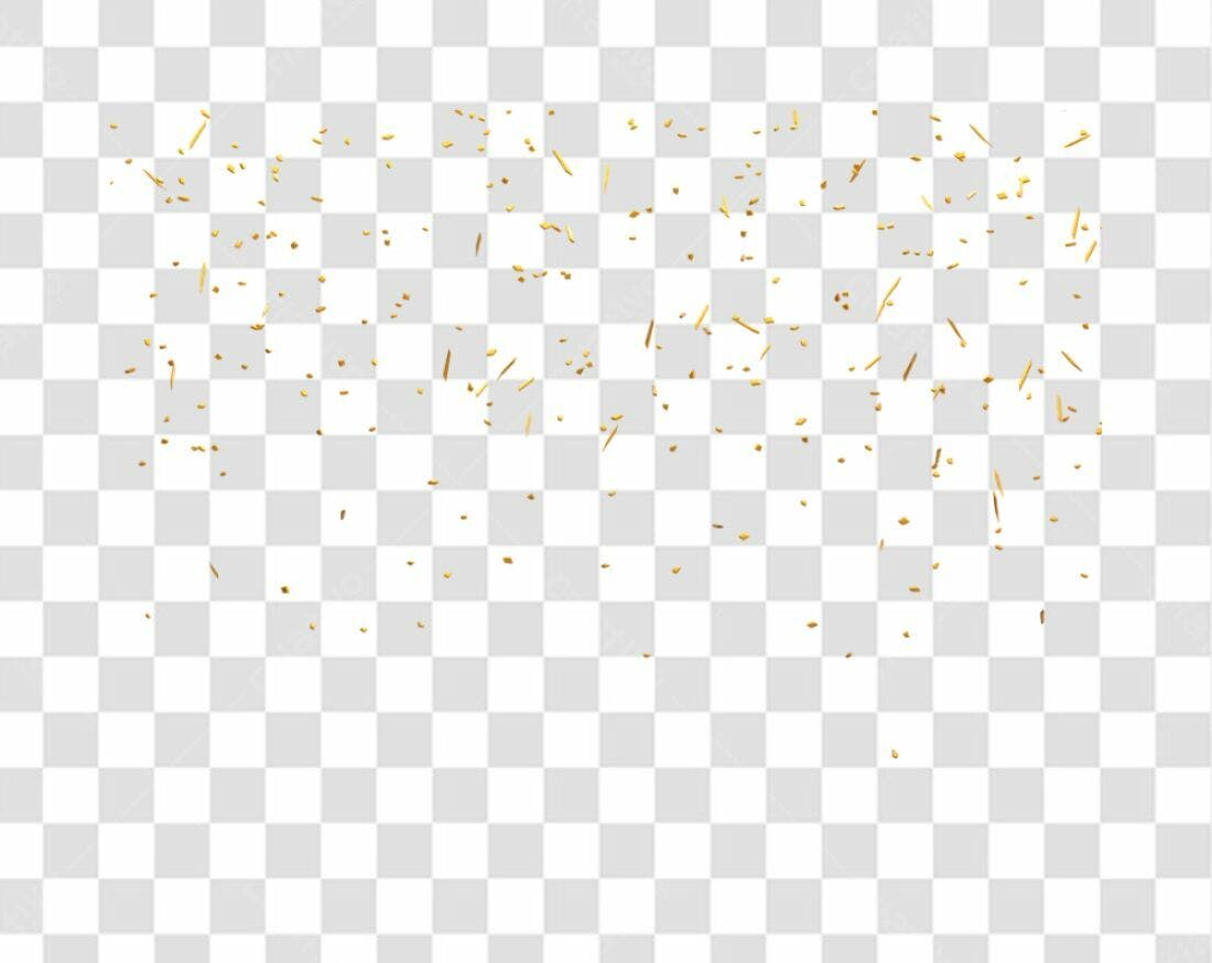 Confete Dourado PNG com fundo transparente