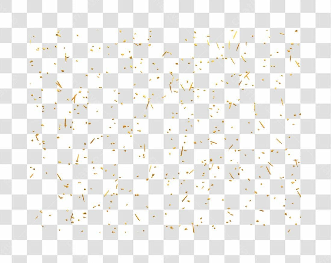 Decoração Confeito Dourado PNG com fundo transparente