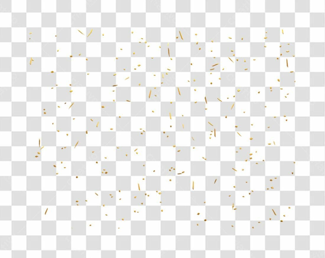 Confete Dourado PNG com fundo transparente