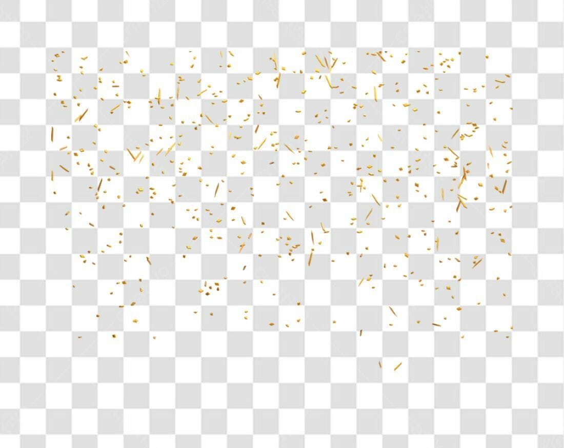 Decoração Confeito Dourado PNG com fundo transparente