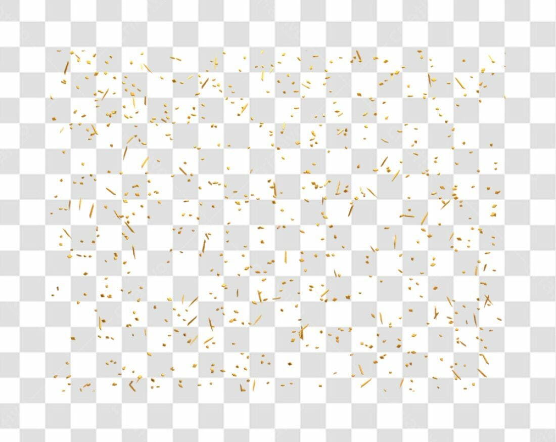 Confete Dourado PNG com fundo transparente