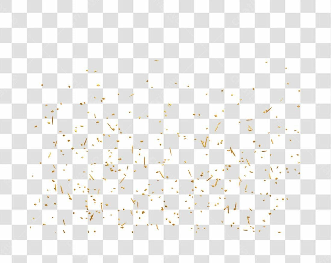 Decoração Confeito Dourado PNG com fundo transparente