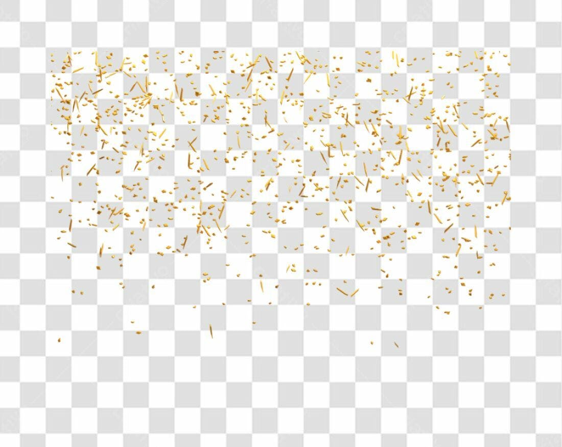 Decoração Confeito Dourado PNG com fundo transparente