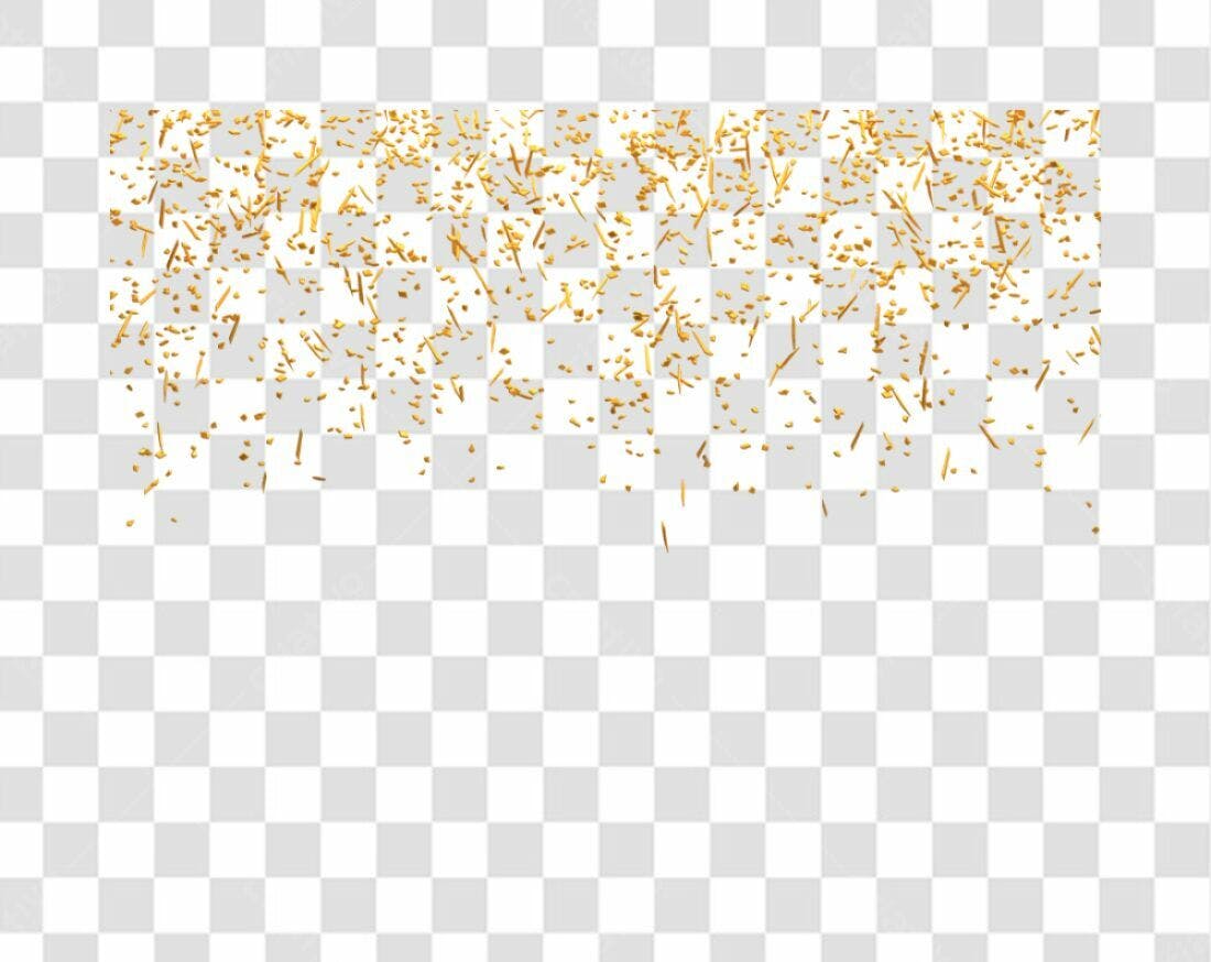 Decoração de Convite Dourado PNG com fundo transparente