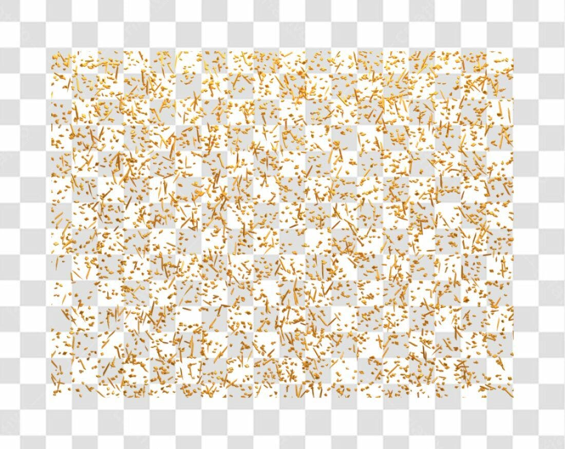 Fundo PNG com glitter dourado transparente