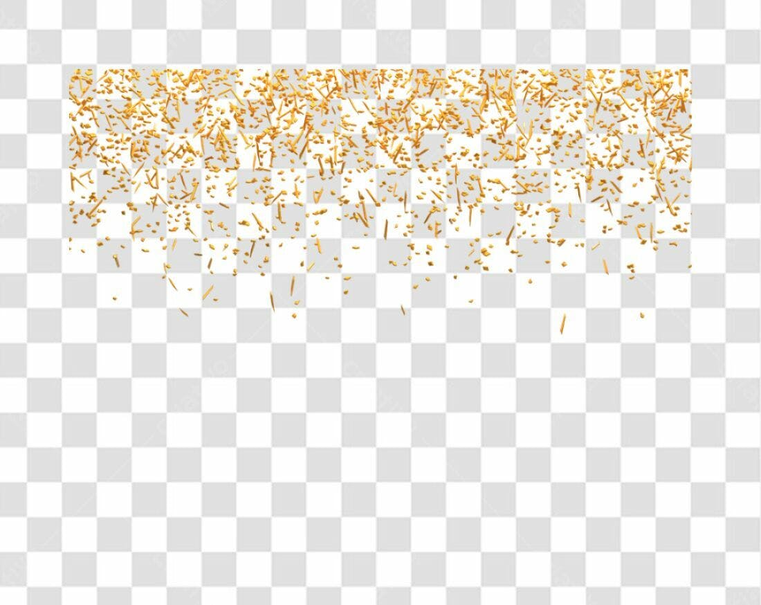 Banner de Convite Festa Dourada PNG com fundo transparente