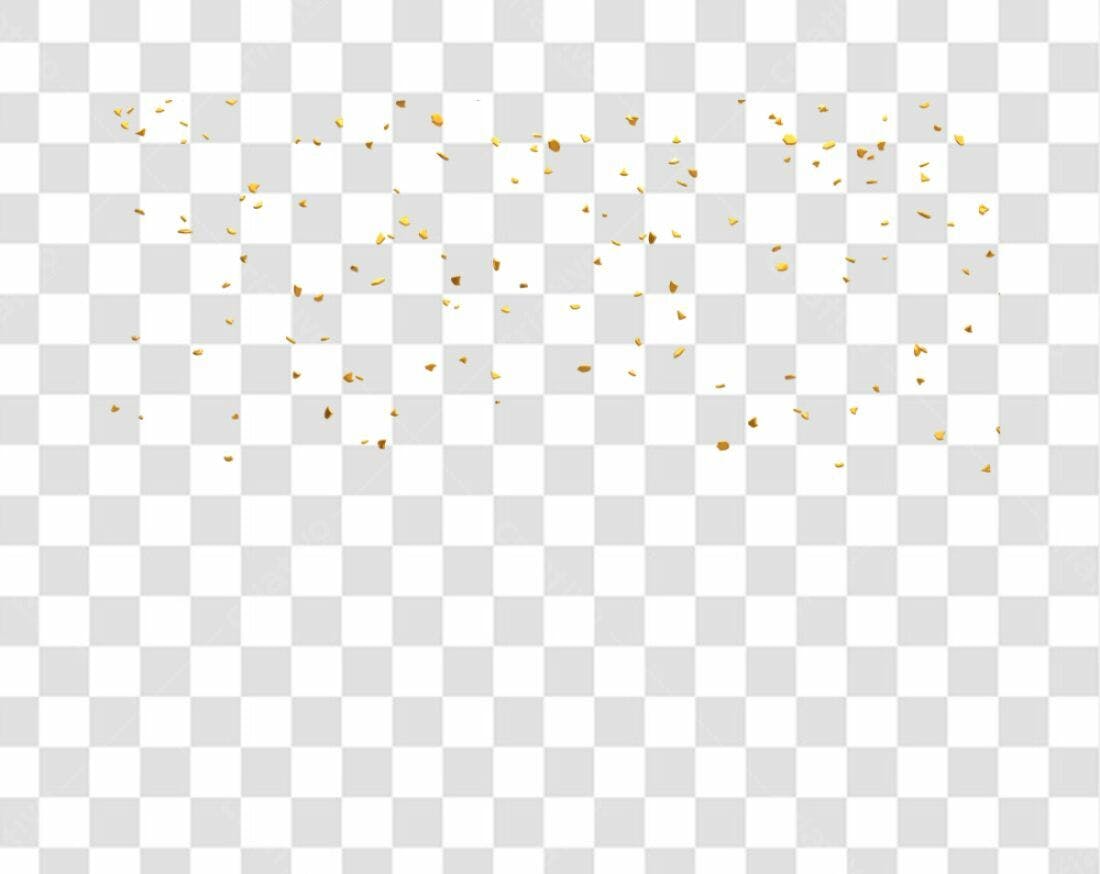 Decoração Confeito Dourado PNG com fundo transparente