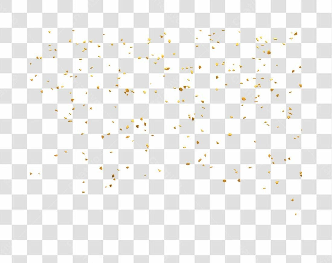 Decoração Confeito Ouro PNG com fundo transparente