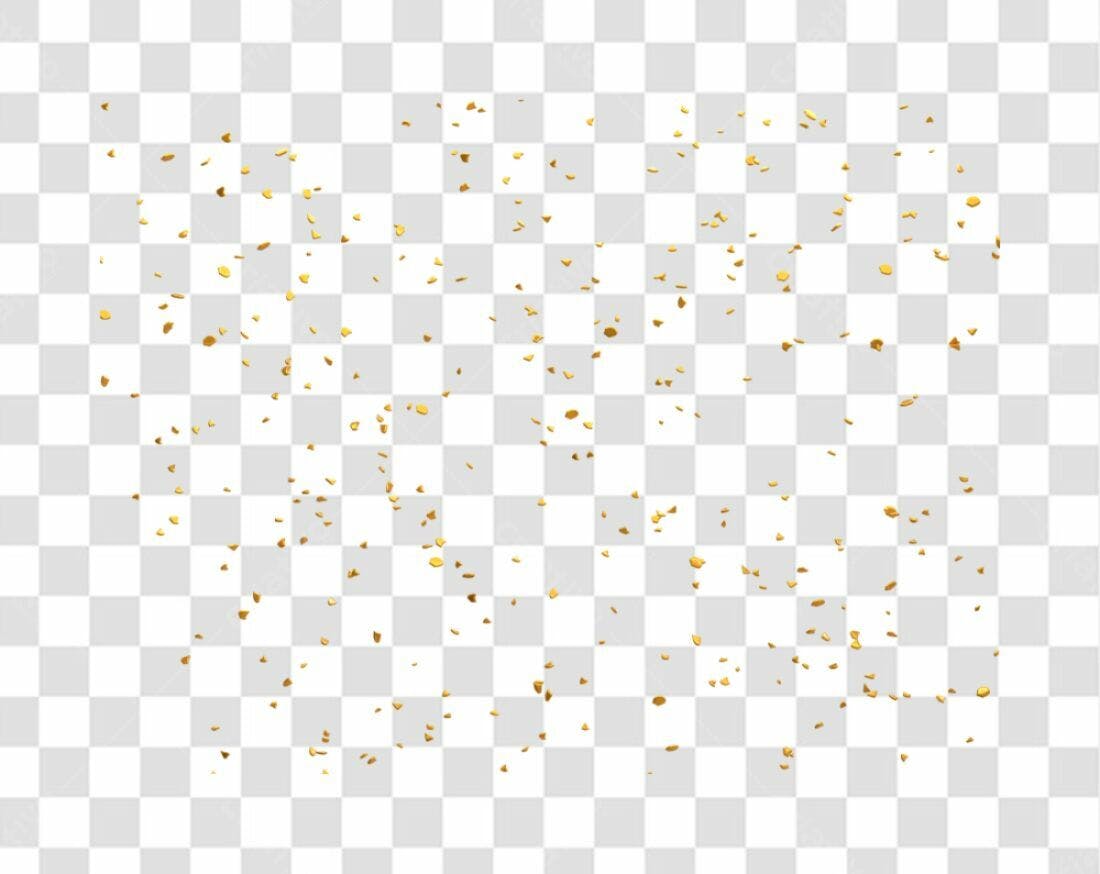 Decoração Confeito Dourado PNG com fundo transparente