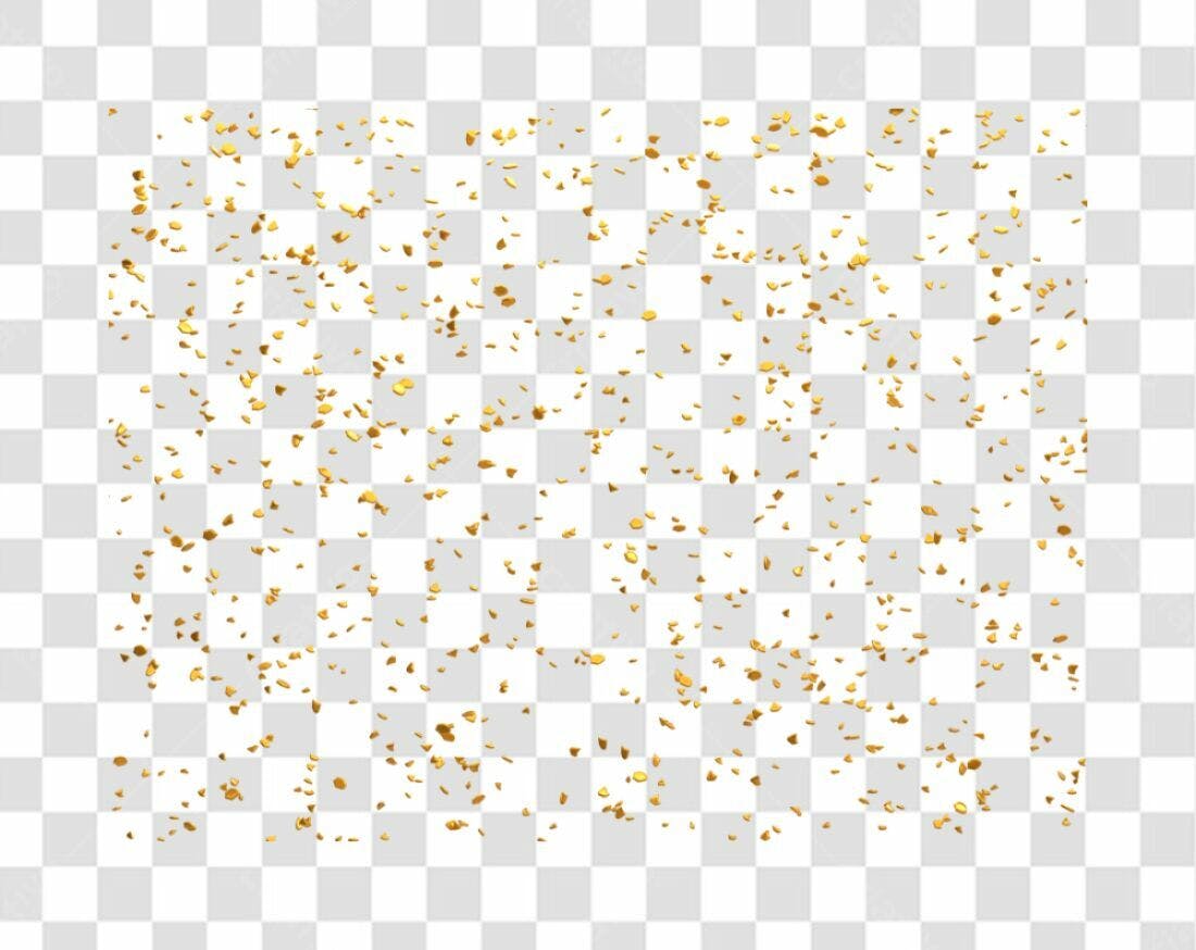 Decoração Confeito Ouro PNG com fundo transparente