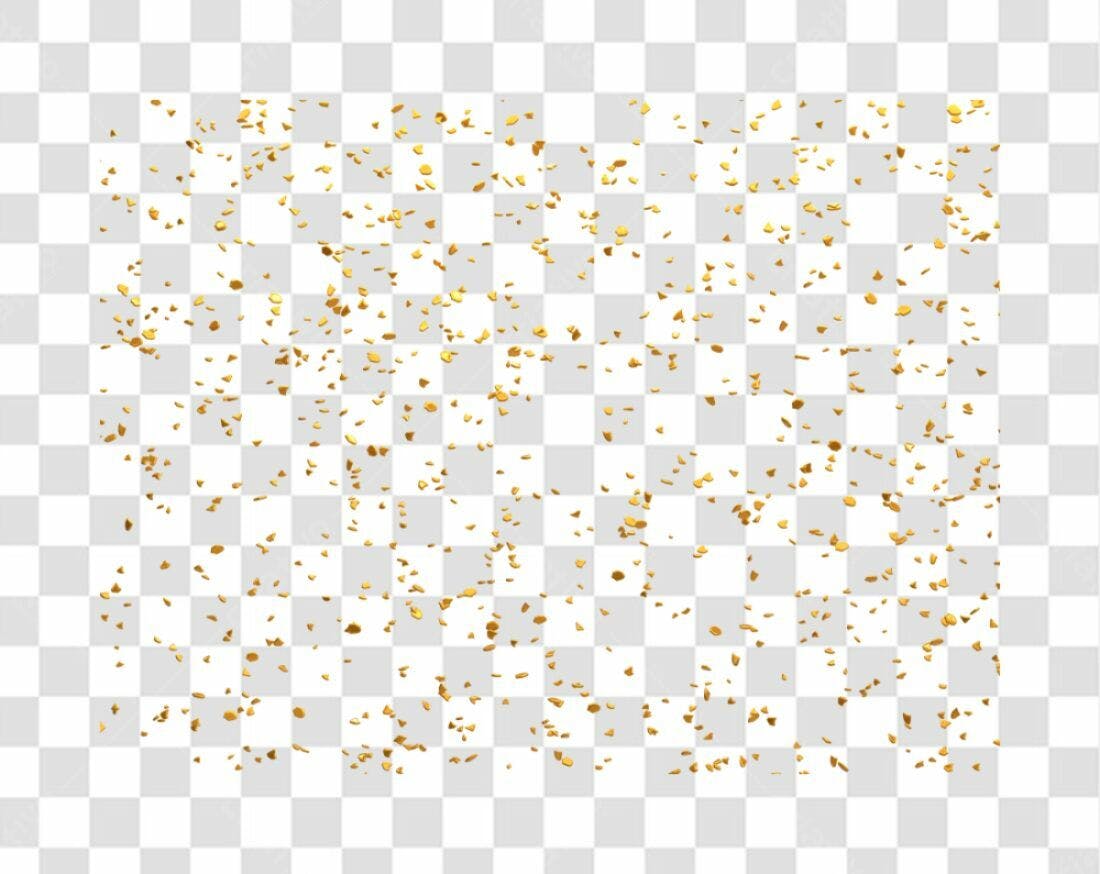 Decoração Confeito Dourado PNG com fundo transparente