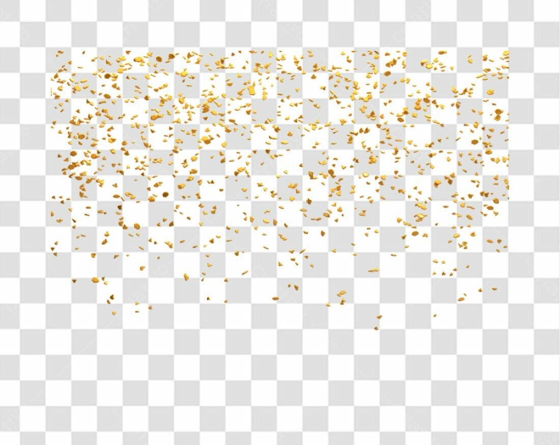 Confete PNG com fundo transparente para festas