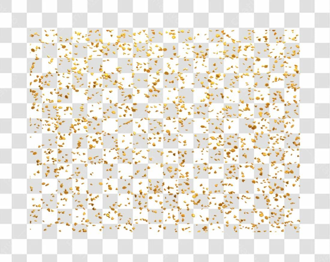 Decoração Confeito Dourado PNG com fundo transparente