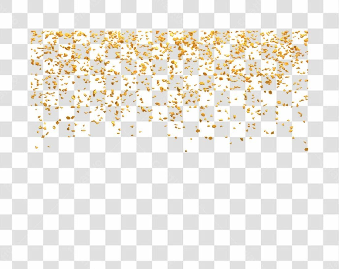 Decoração Confeito Dourado PNG com fundo transparente
