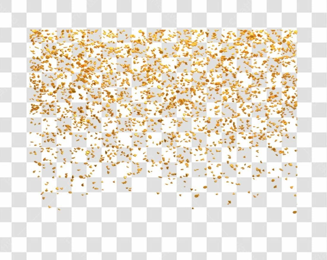 Decoração Confeito Dourado PNG com fundo transparente