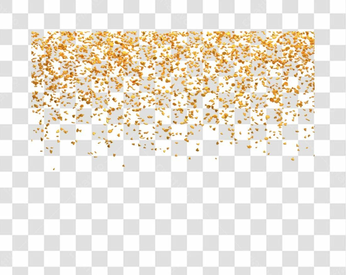 Adorno de Confeito Ouro PNG com fundo transparente