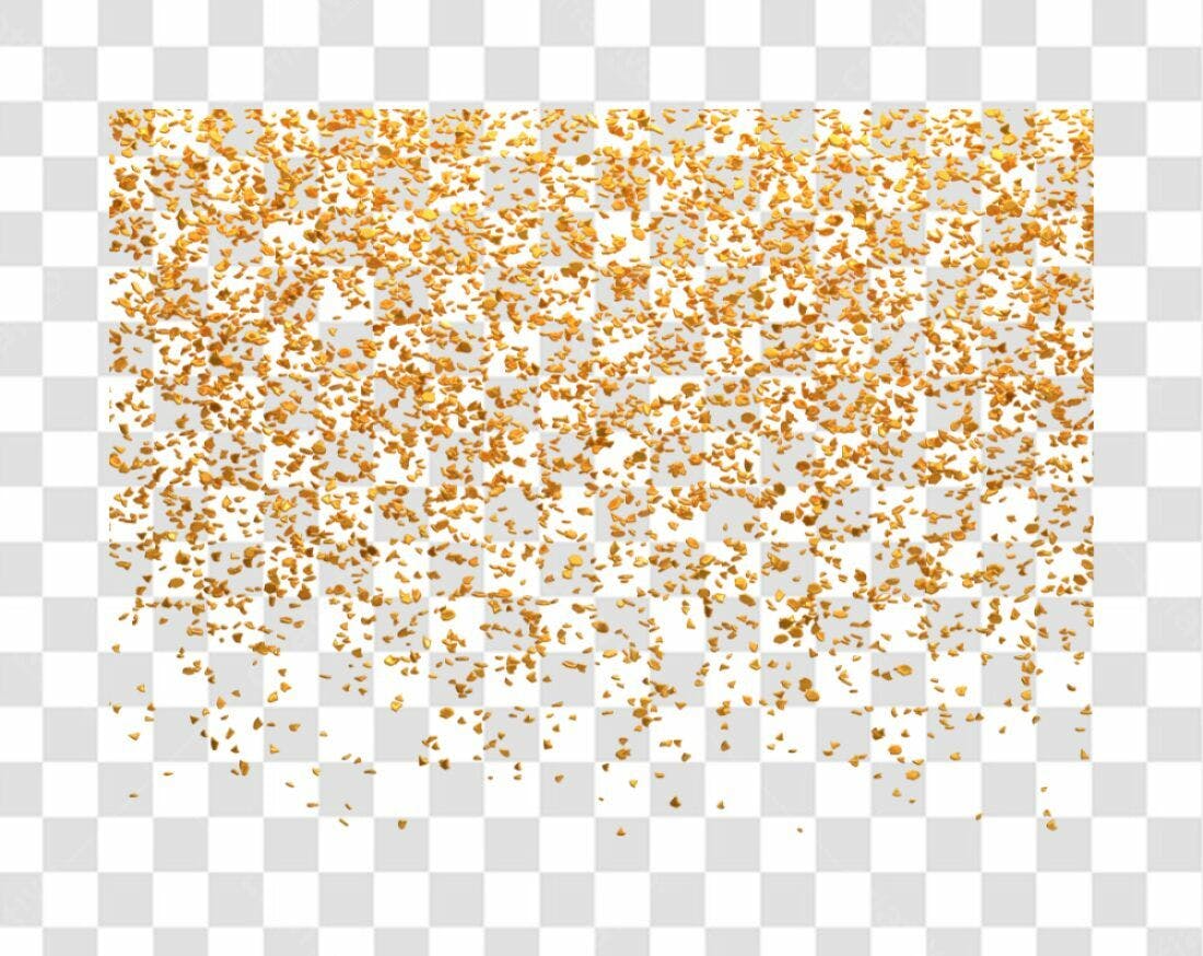 Decoração Confeito Ouro PNG com fundo transparente