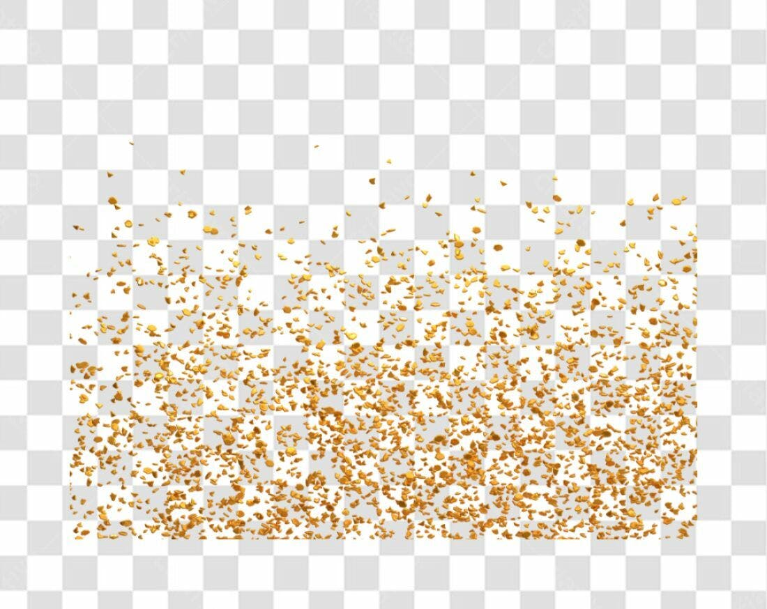 Confete Dourado PNG com fundo transparente