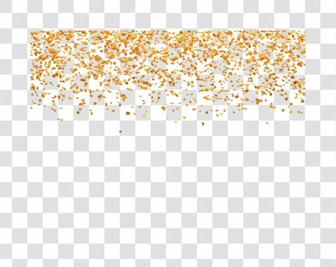 Adorno de Confeito Dourado PNG com fundo transparente