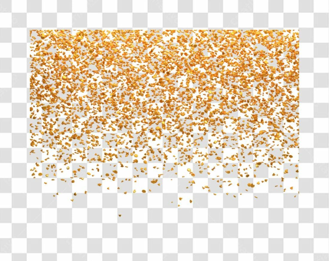 Decoração de ouro PNG com fundo transparente