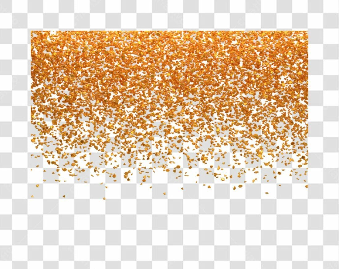 Decoração ouro PNG com fundo transparente