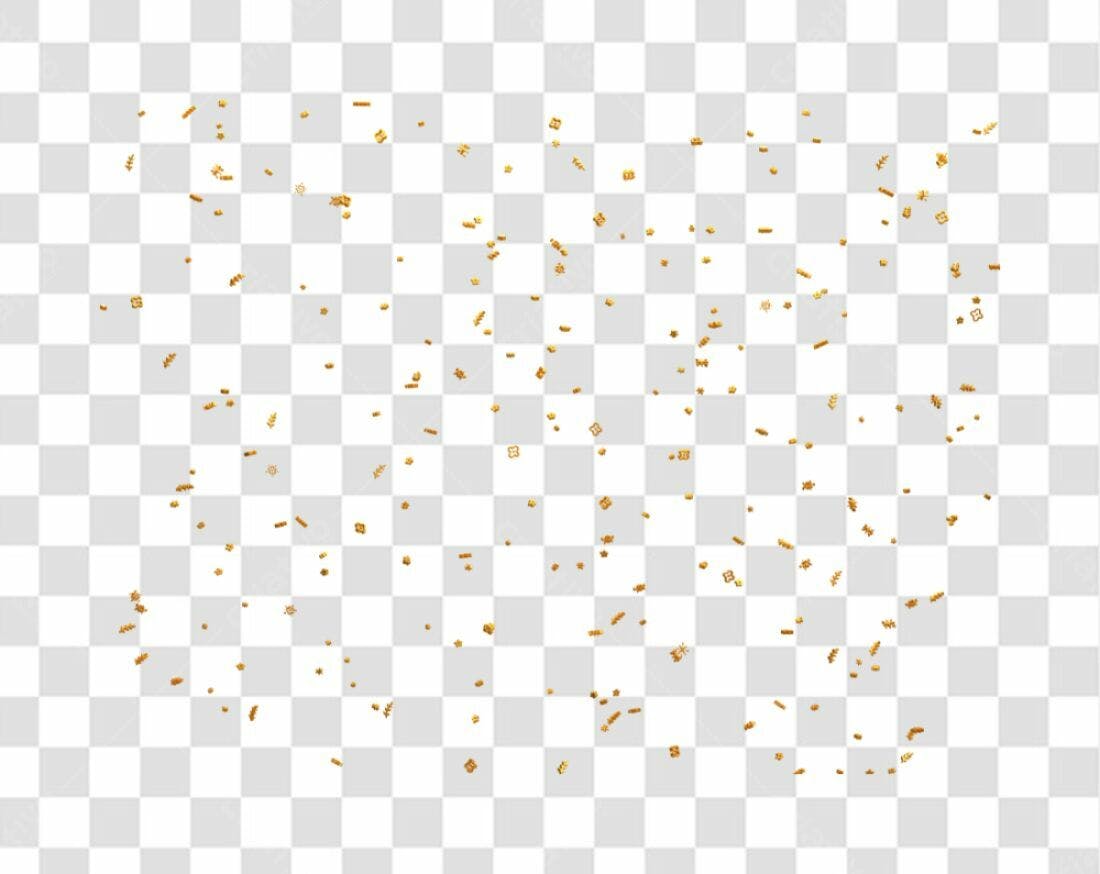 Decoração Confeito Dourado PNG com fundo transparente