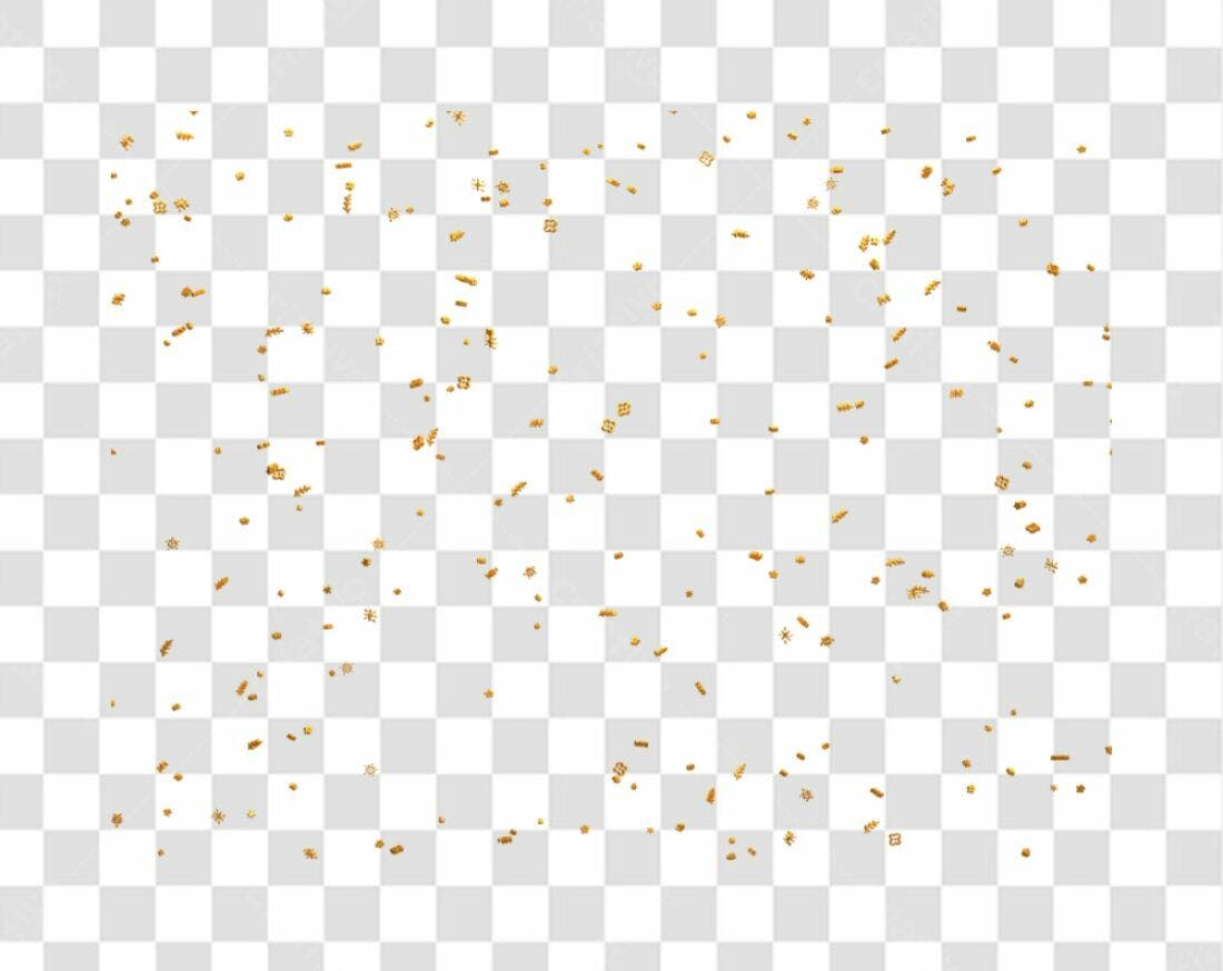 Confete Dourado PNG com fundo transparente