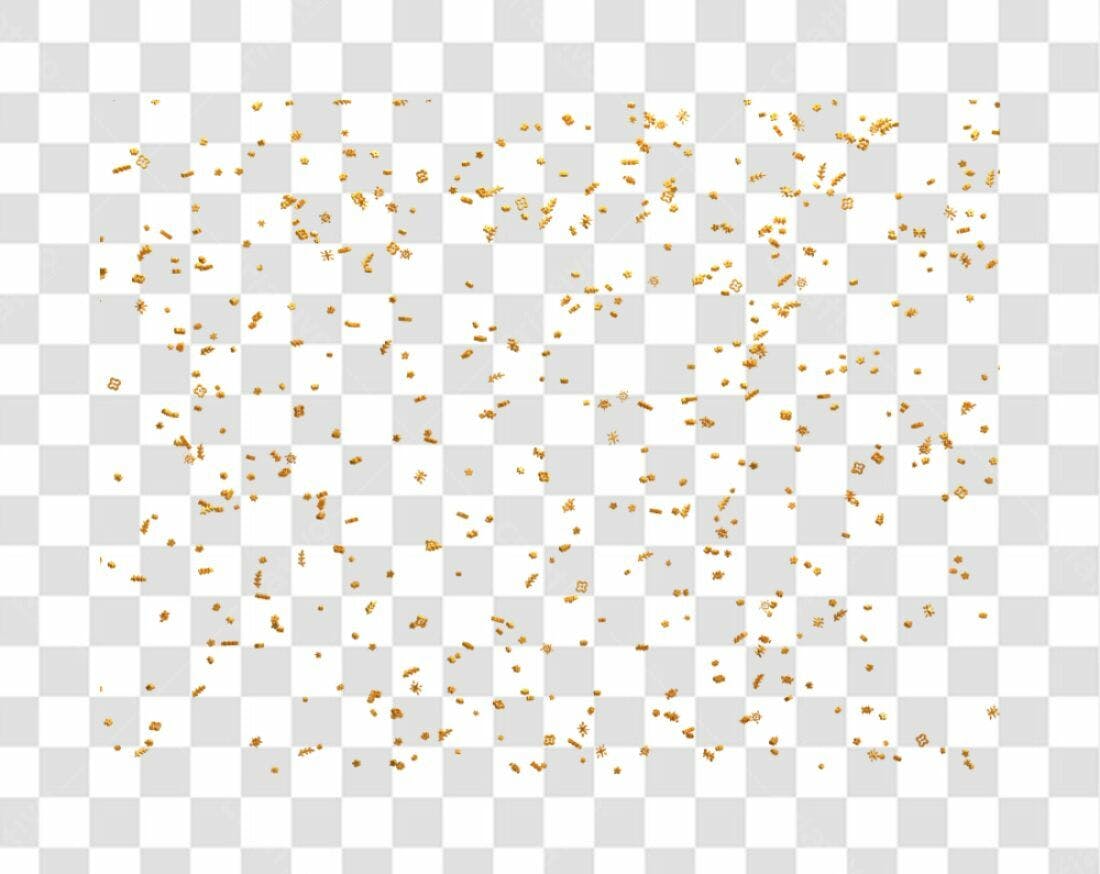 PNG Confeito Dourado Fundo Transparente