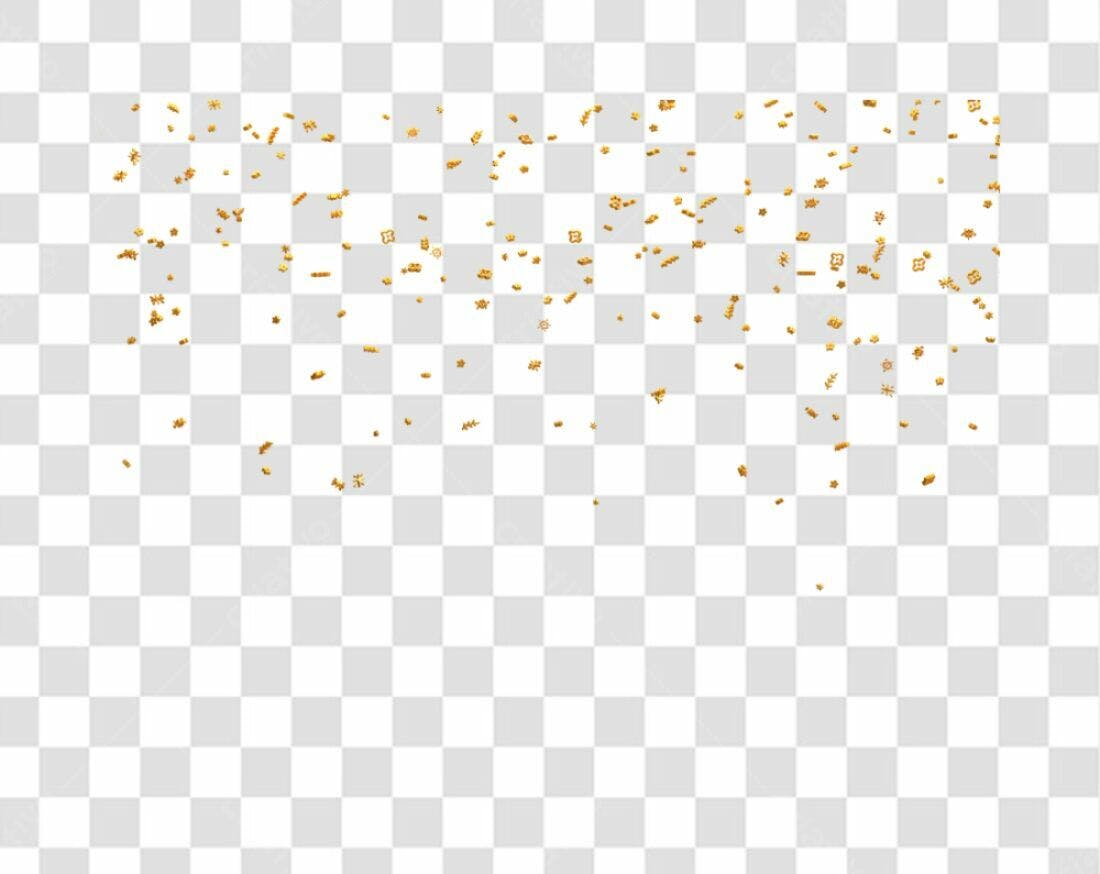 Decoração Confeito Dourado PNG com fundo transparente