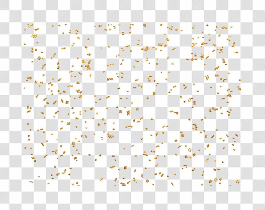 Confete dourado PNG com fundo transparente
