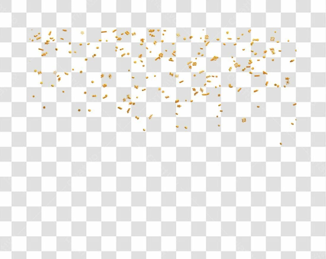 Decoração Confeito Dourado PNG com fundo transparente