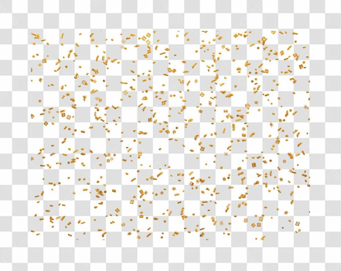 Confete Dourado PNG com fundo transparente