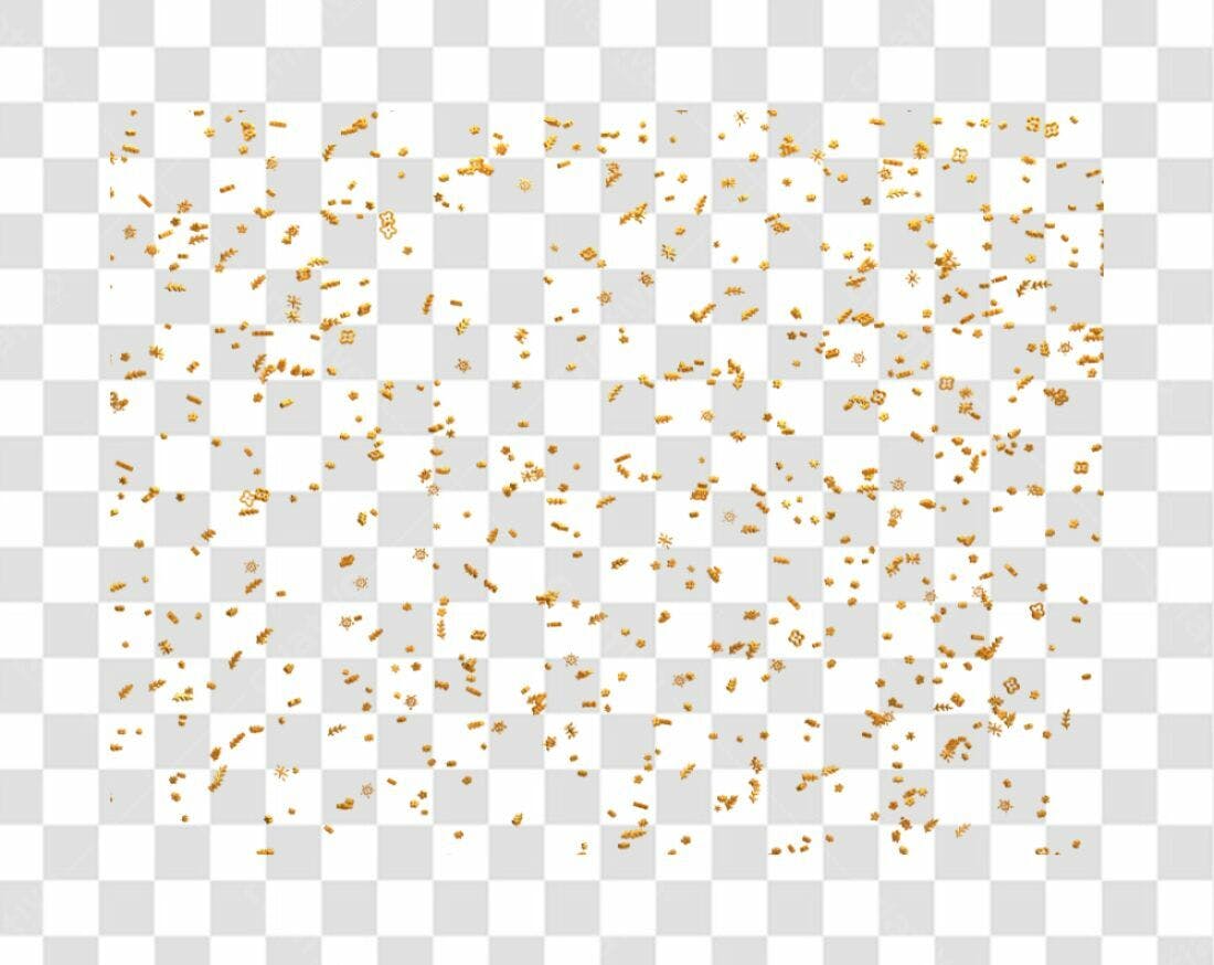 Confete dourado PNG com fundo transparente
