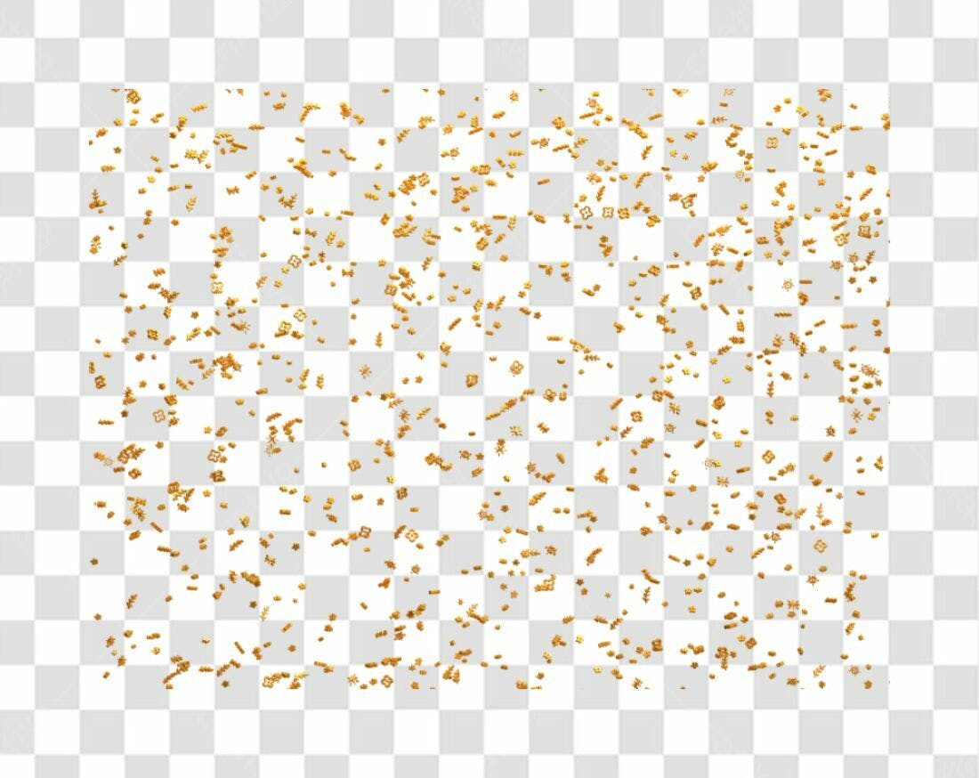 Confete dourado PNG com fundo transparente