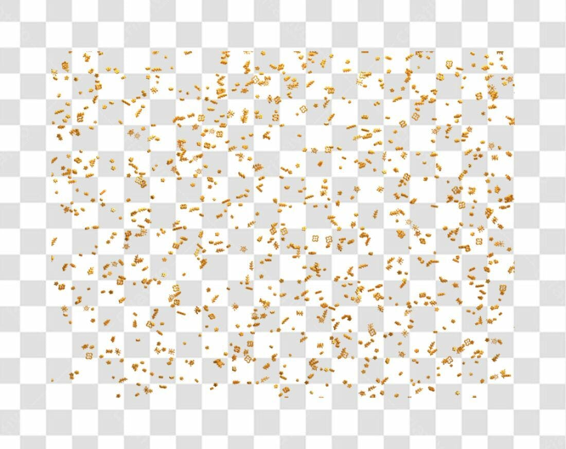 Confete dourado PNG com fundo transparente