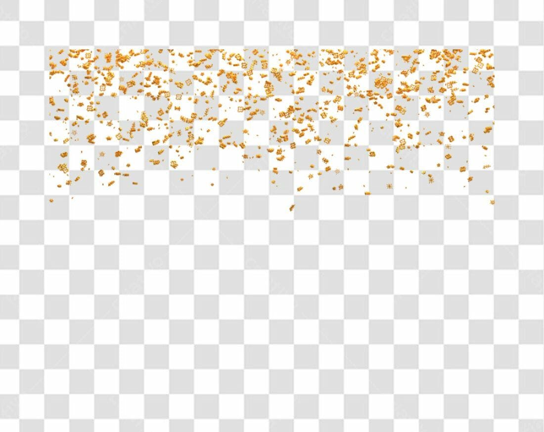 Decoração Confeito Dourado PNG com fundo transparente