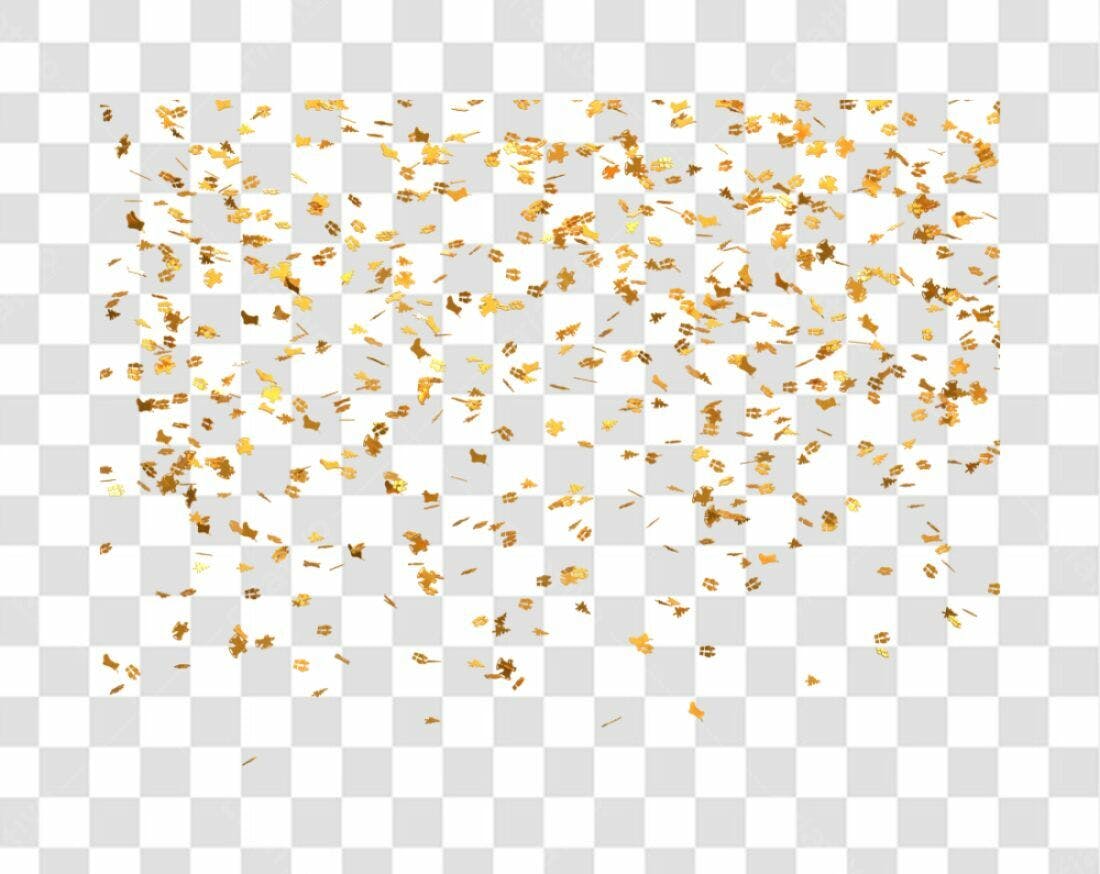 Confete PNG com fundo transparente para festas