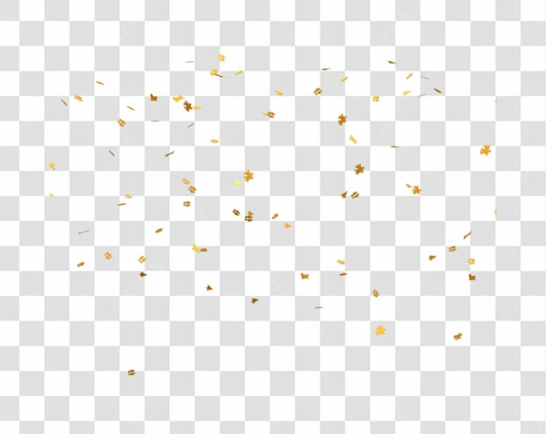 Decoração Confeito Dourado PNG com fundo transparente
