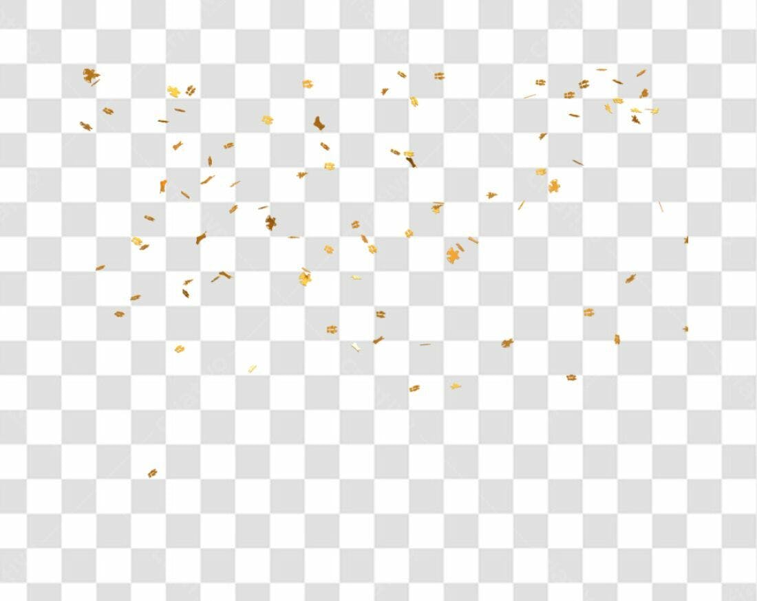 Confete Dourado PNG com fundo transparente