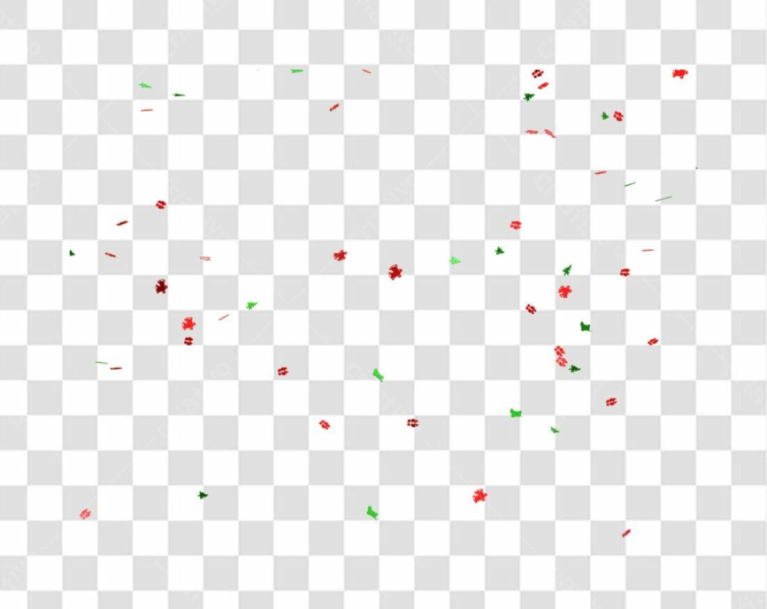 Confete Natal PNG com fundo transparente